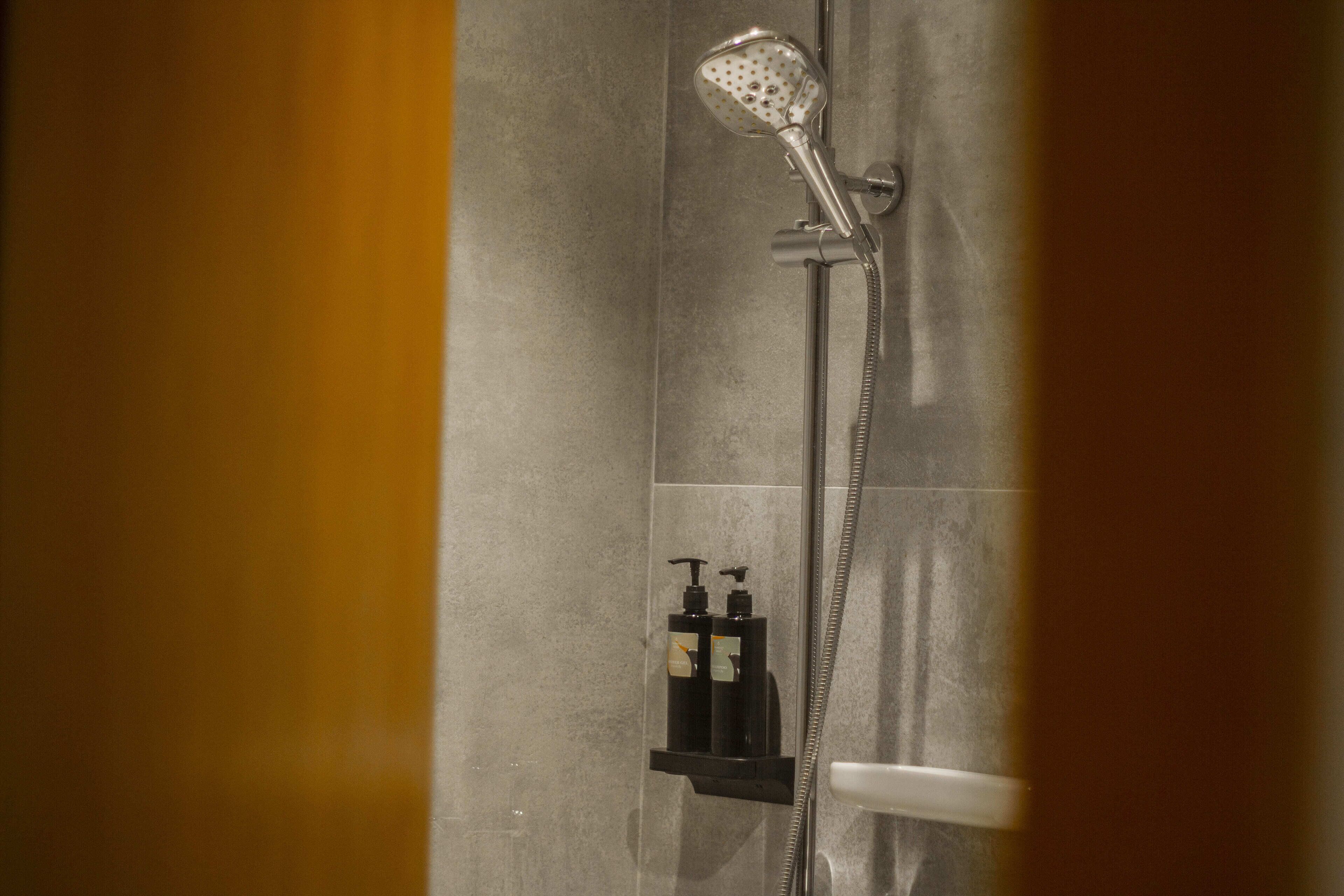 free toiletries, hair dryer, towels