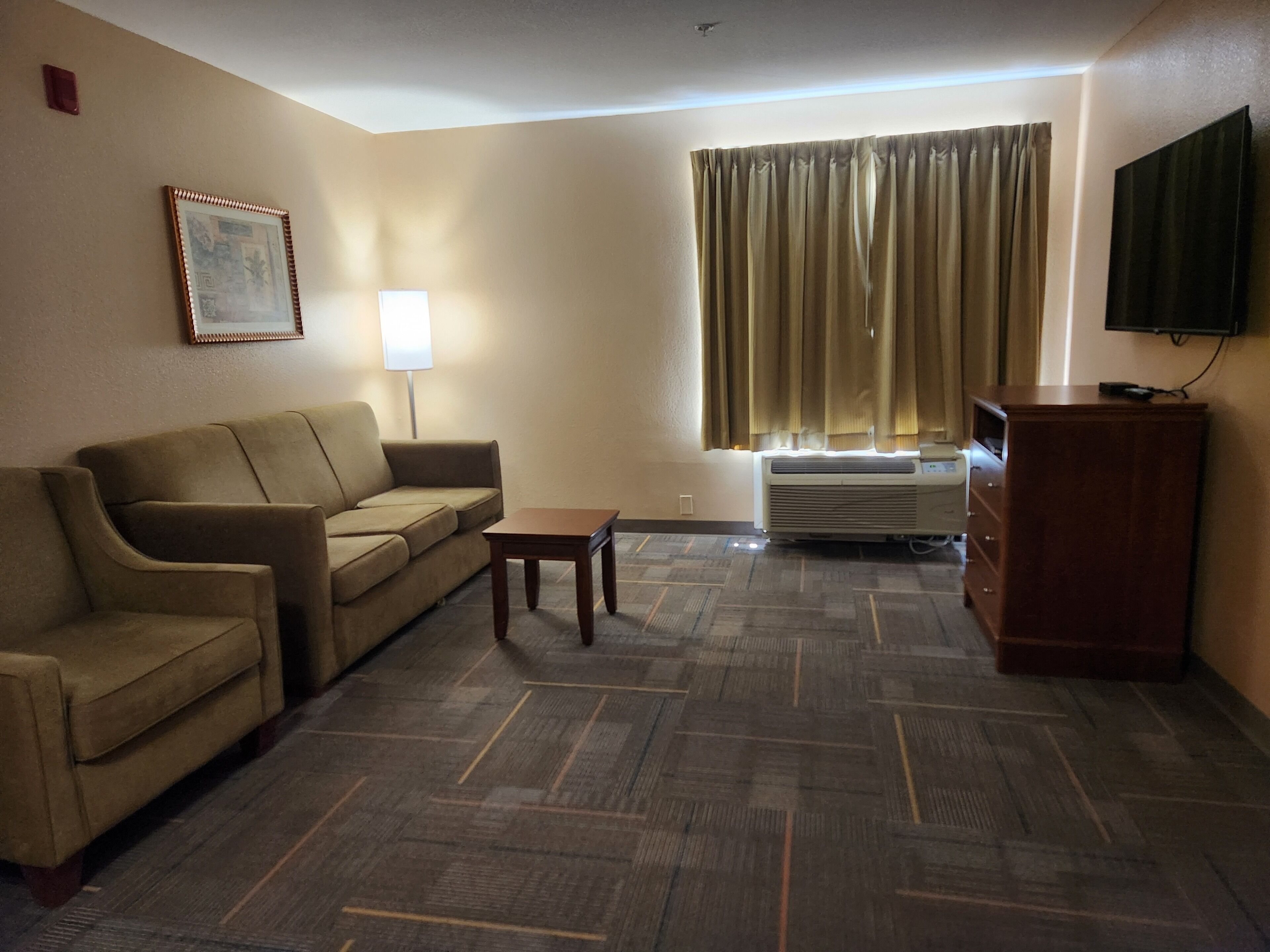 suite, 1 king bed with sofa bed, accessible, non smoking (efficiency) | desk, iron/ironing board, free wifi, bed sheets