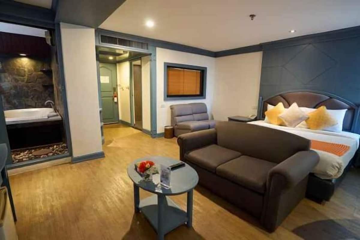 1 sovrum, sängtillbehör av högsta kvalitet och minibar