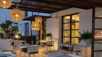 French cuisine, pool views