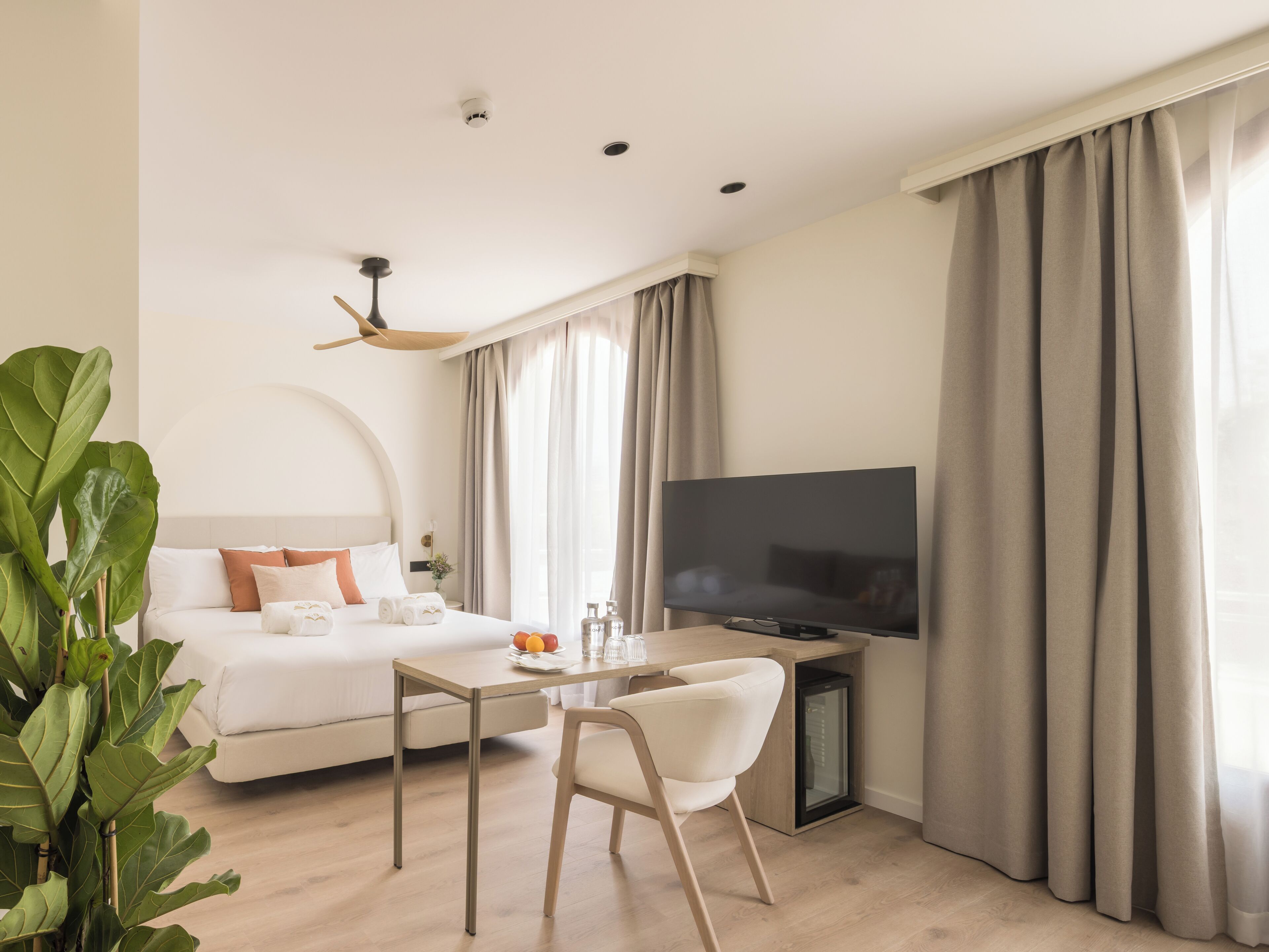1 quarto, roupas de cama premium, frigobar, cofres nos quartos