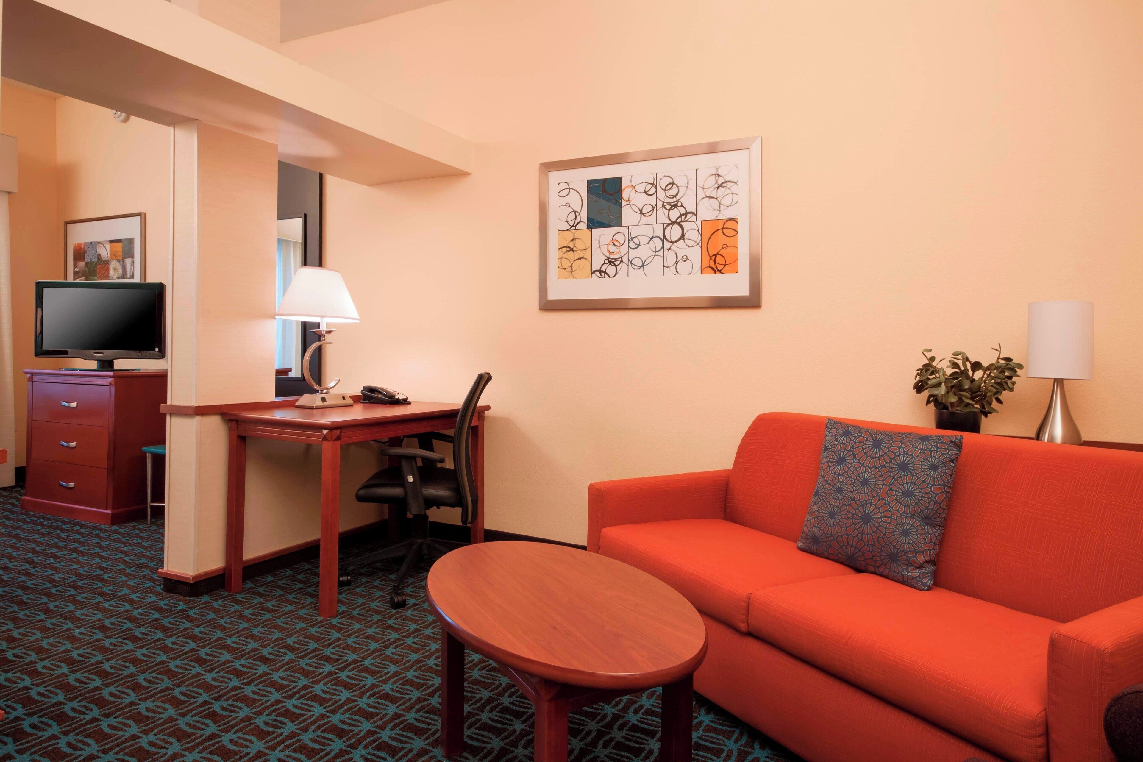 premium bedding, desk, blackout curtains, iron/ironing board