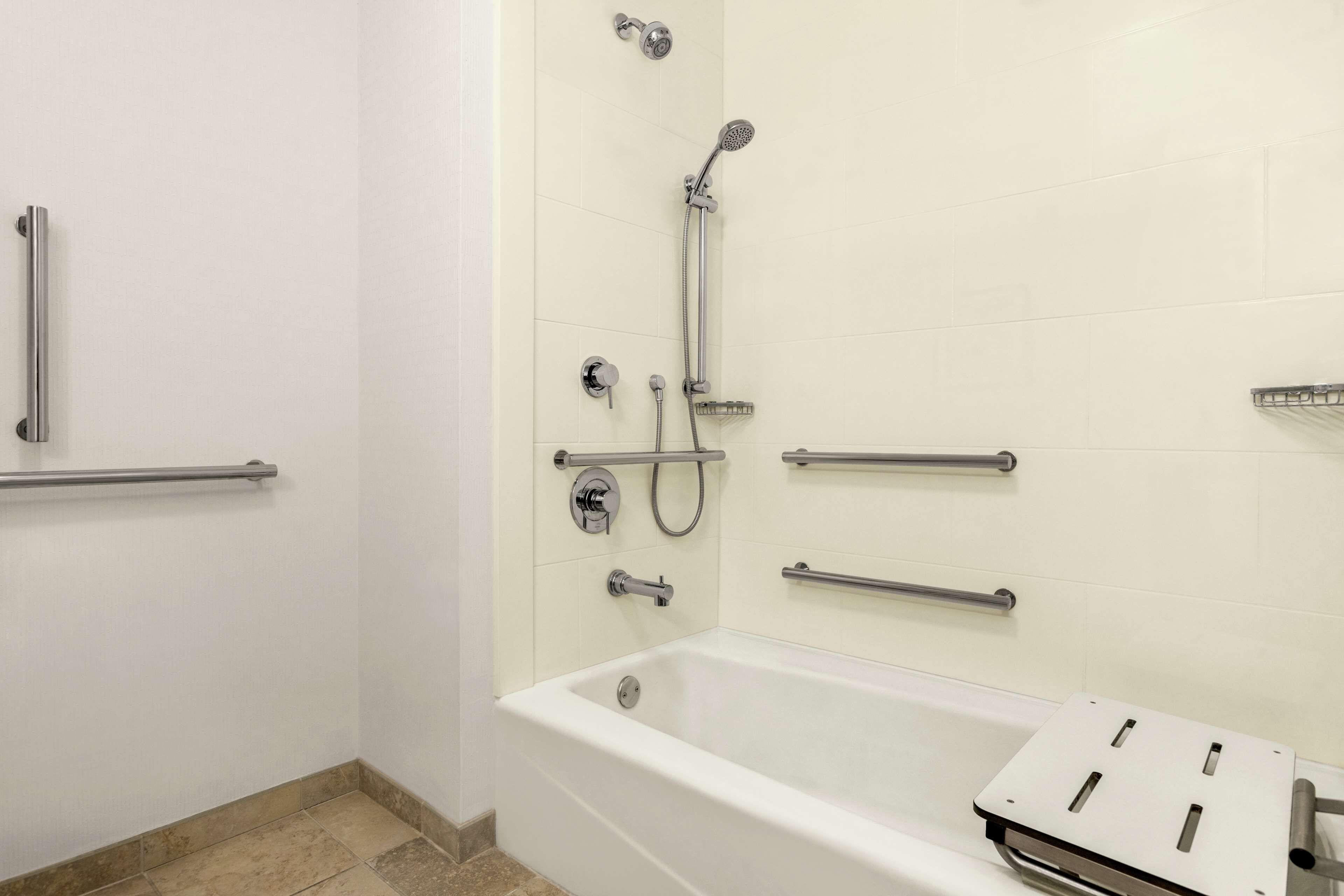 free toiletries, hair dryer, towels