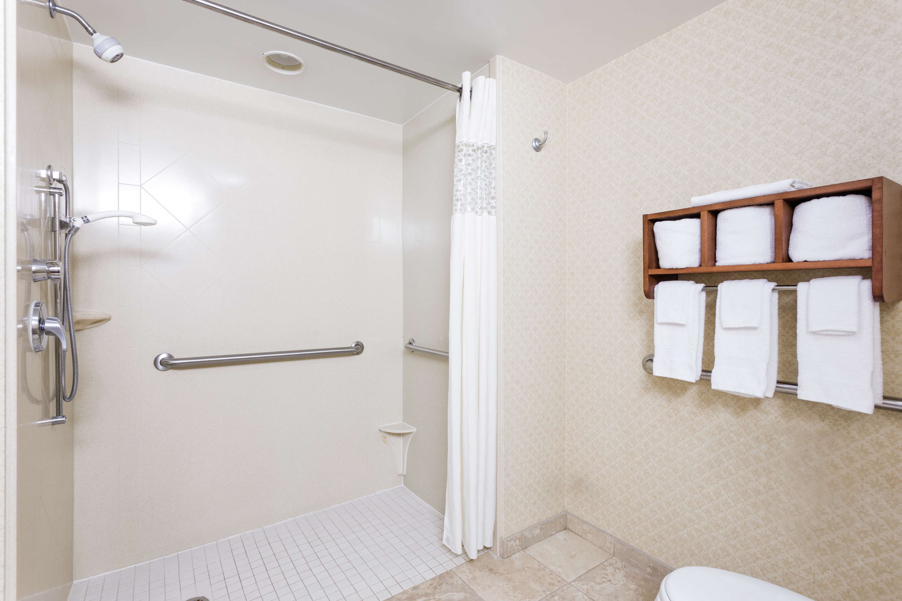room, 2 queen beds, accessible, non smoking | bathroom shower