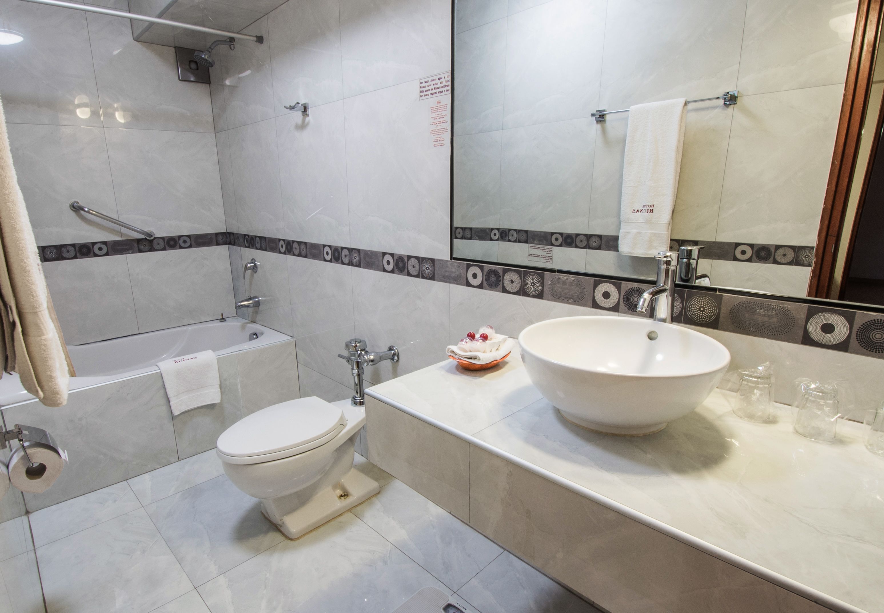 standard triple room | bathroom | hair dryer, towels