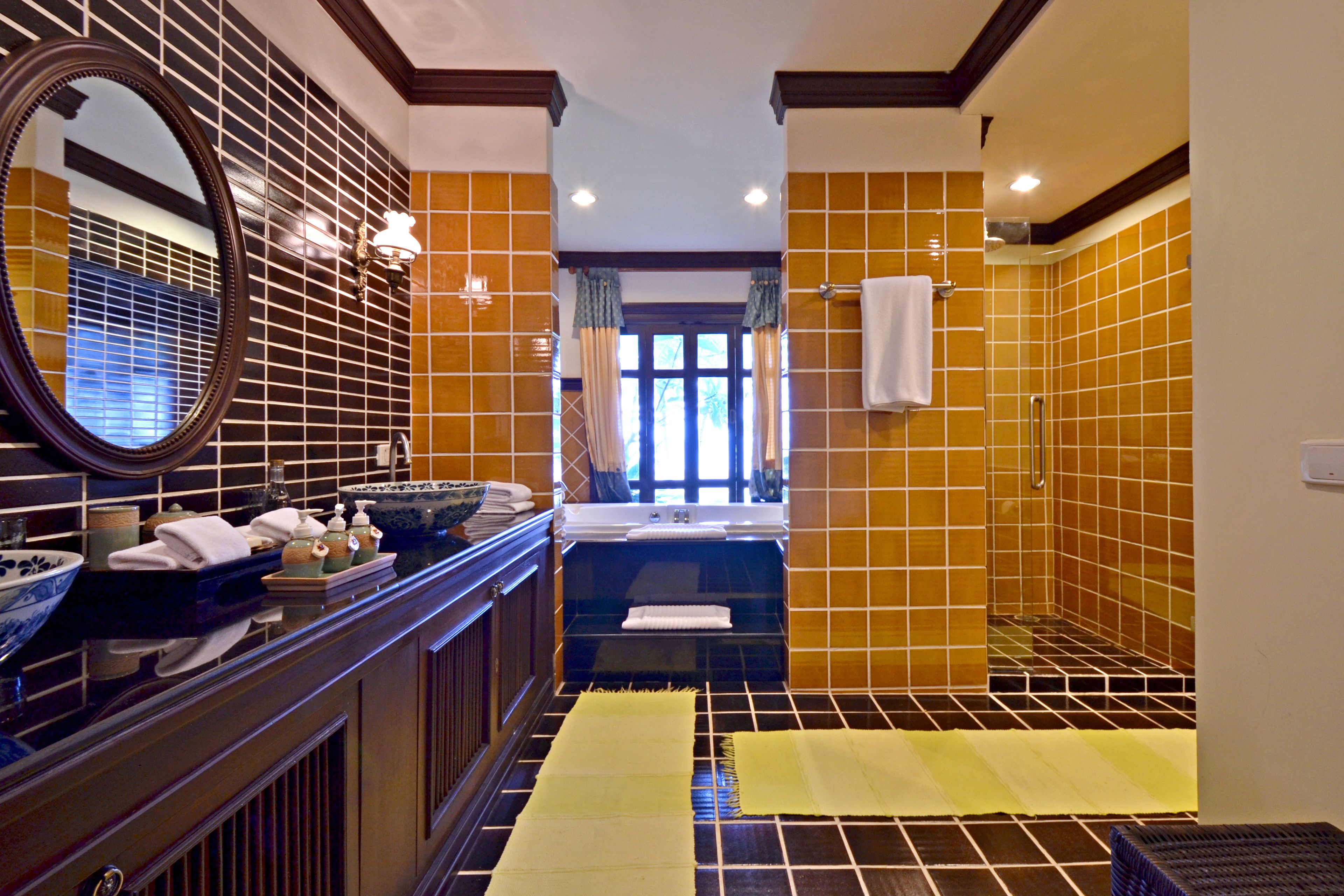 villa 1 bedroom | bathroom | separate bathtub and shower, free toiletries, hair dryer, slippers