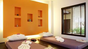 Espace de soins pour les couples, soins corporels, soins d'aromathérapie