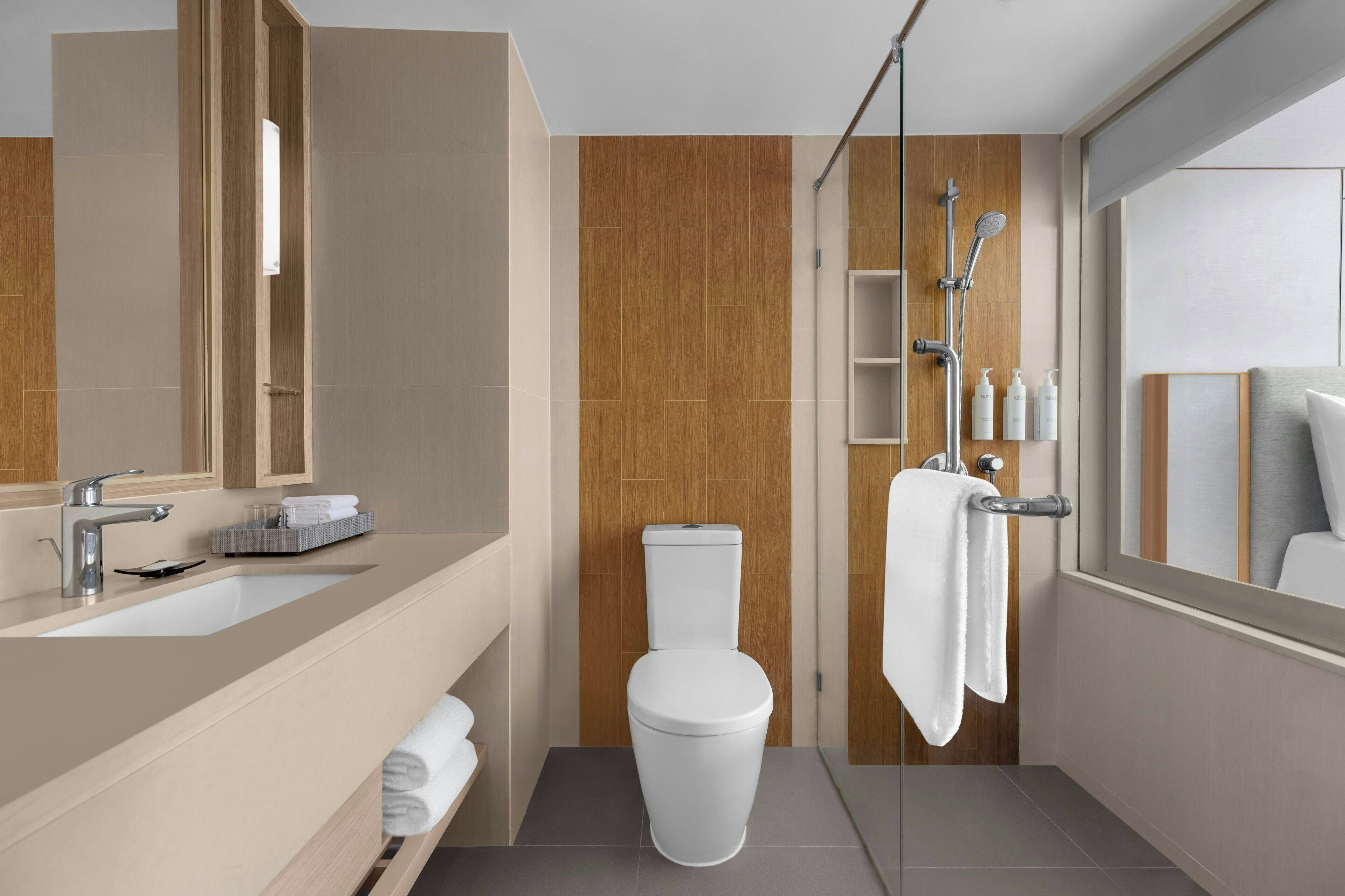 free toiletries, hair dryer, bathrobes, slippers