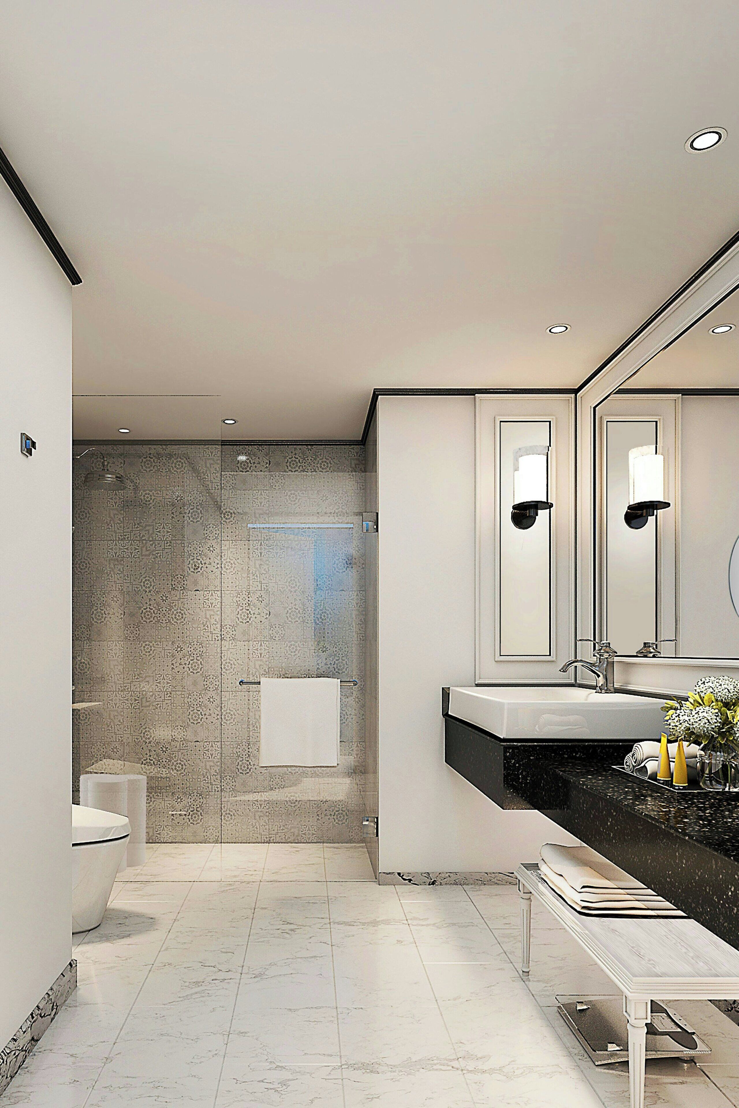 junior suite, 1 king bed, non smoking, city view | bathroom | shower, free toiletries, hair dryer, bathrobes