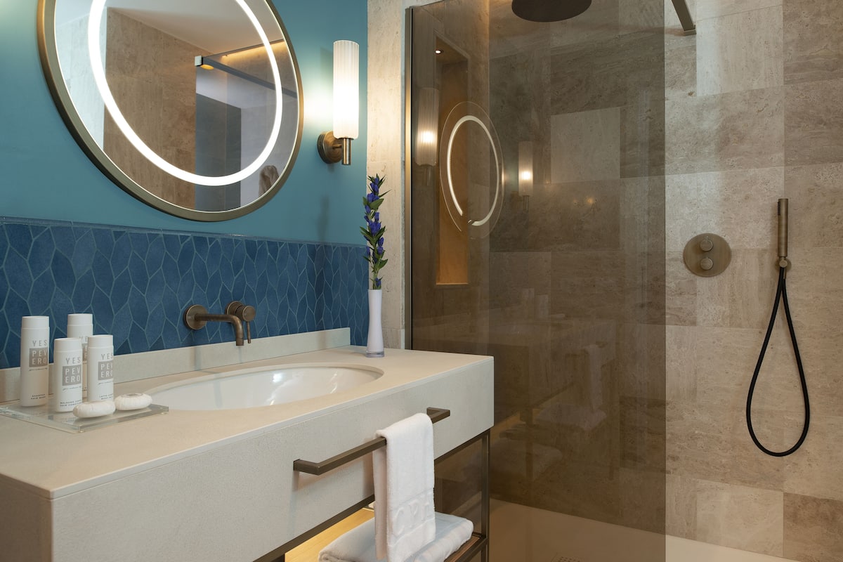 premium deluxe room, terrace, sea view | bathroom | free toiletries, hair dryer, slippers, bidet