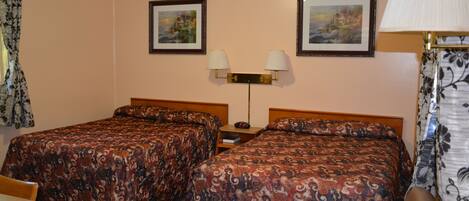 Standard Double Room Single Use, 2 Double Beds | Individually furnished, desk, laptop workspace, iron/ironing board