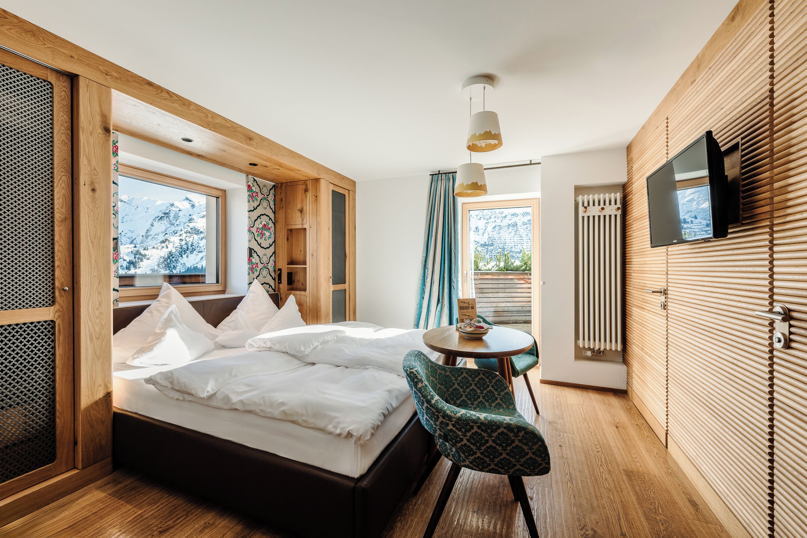 Double Room, Mountain View, Mountainside | Hypo-allergenic bedding, down duvets, individually decorated