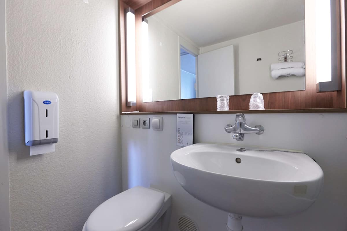 eco-friendly toiletries, towels, soap, shampoo