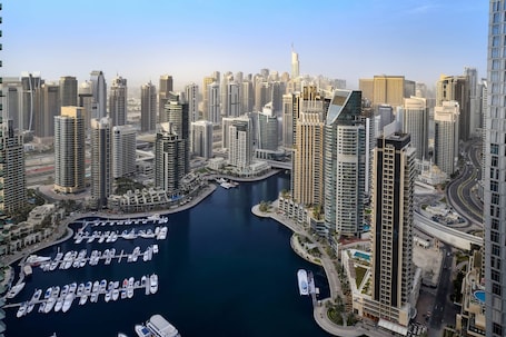 View from room. Dubai Marriott Harbour Hotel & Suites