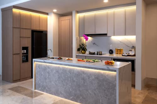 Suite Premier, 3 dormitoris | Cuina privada | Frigorífic, microones, bullidora elèctrica i torradora
