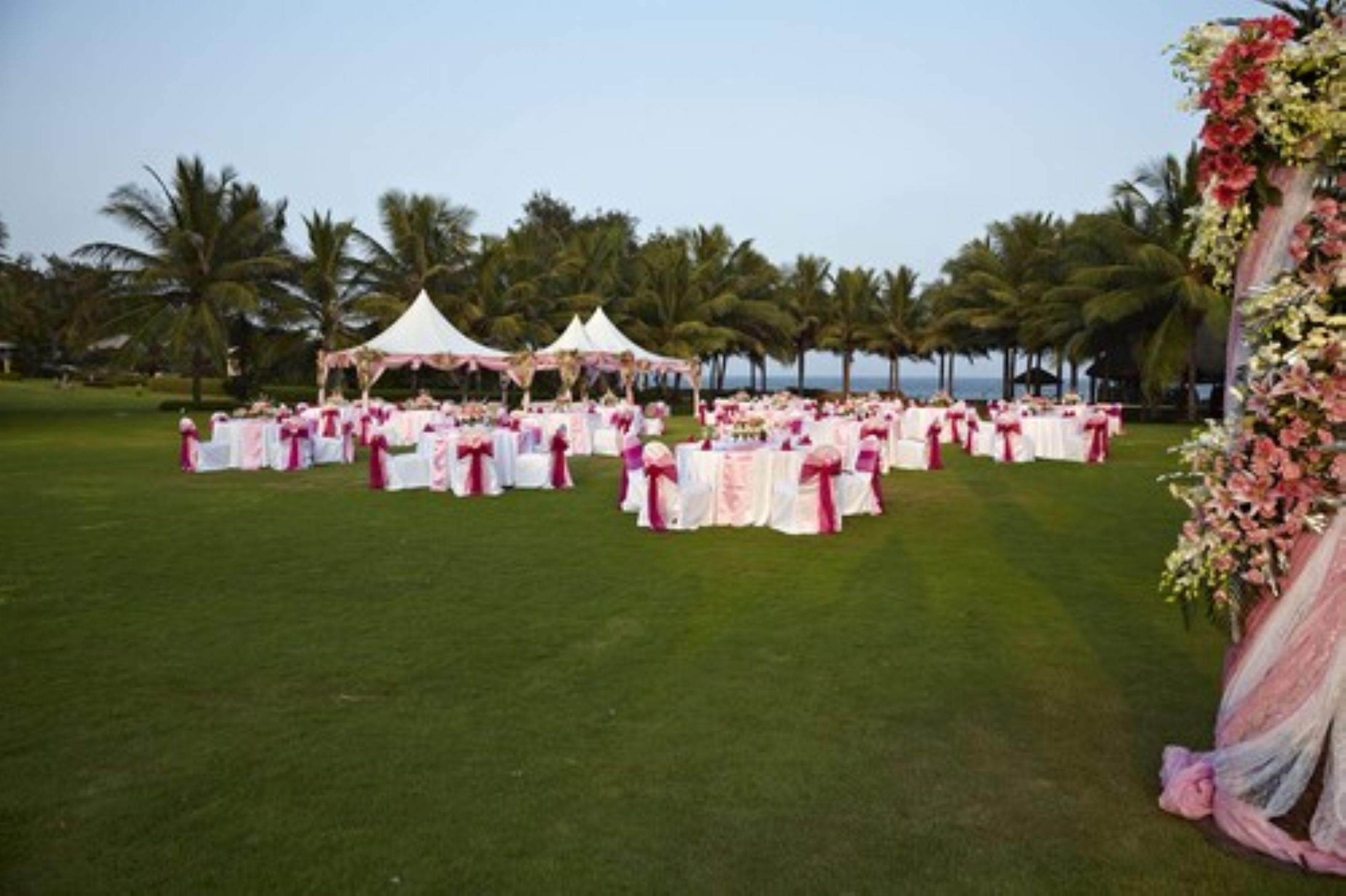 outdoor wedding area