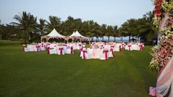 Outdoor wedding area