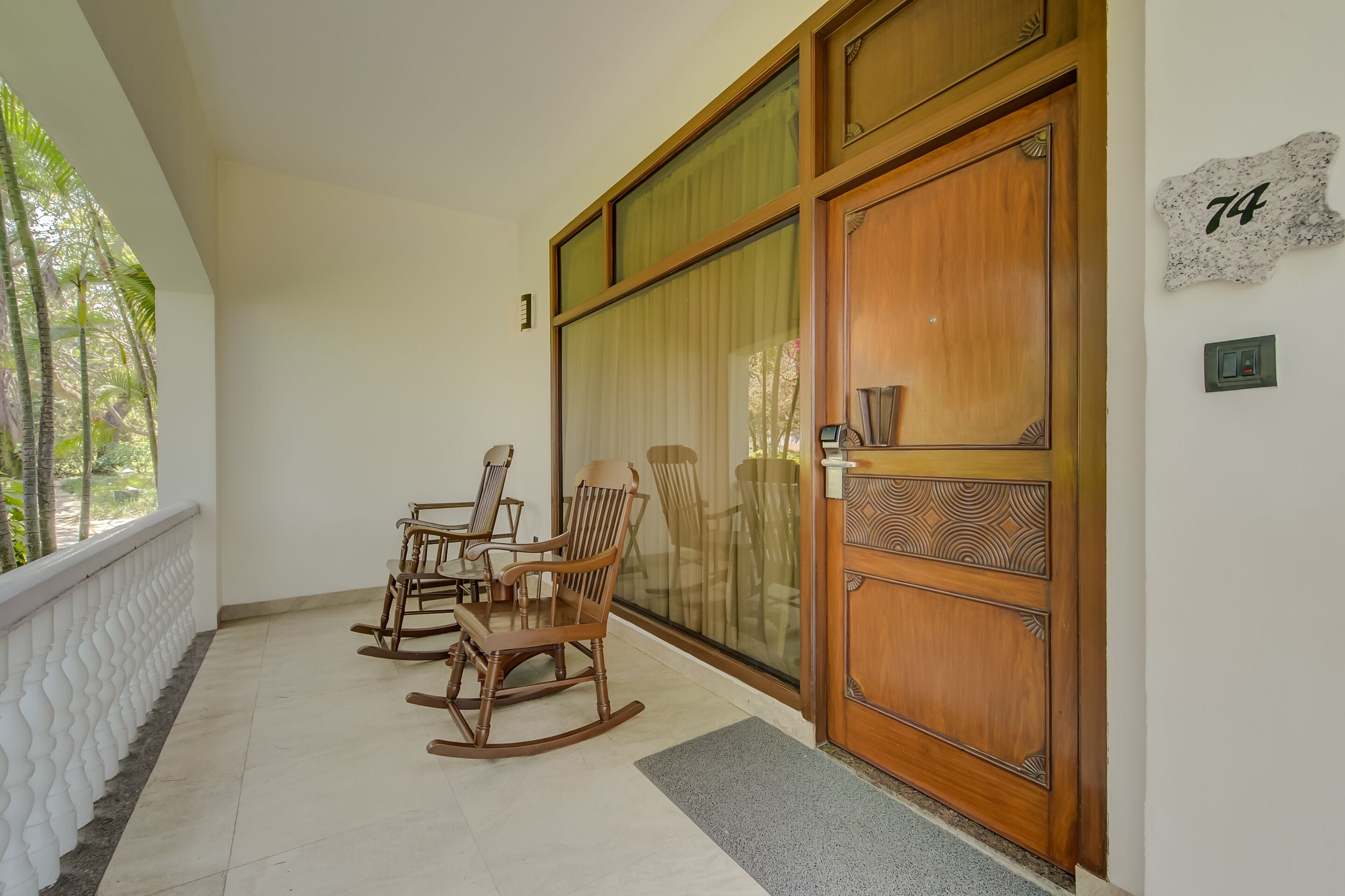 Chalé, vista para o jardim | Terraço/pátio