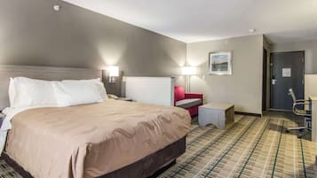 Select Comfort beds, desk, blackout drapes, soundproofing