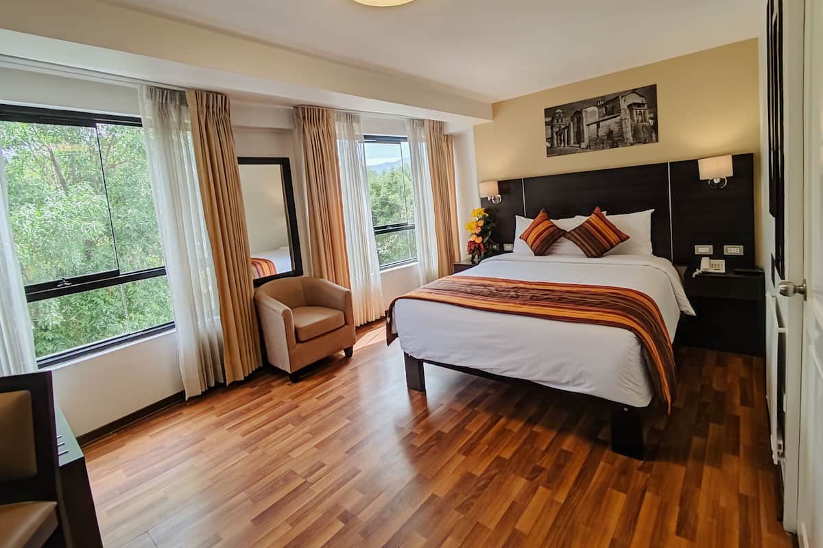 HABITACION MATRIMONIAL ESTANDAR | Peralatan tempat tidur premium, gebar bulu kapas, peti besi dalam bilik