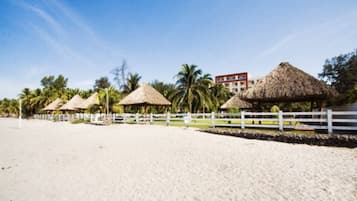On the beach, beach bar