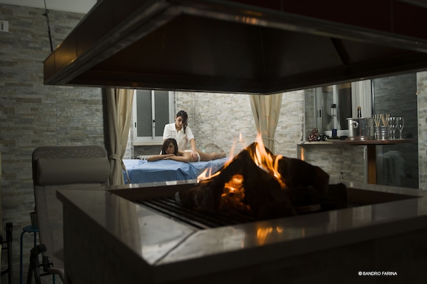 Sauna, hot tub, steam room, manicures and pedicures, massages