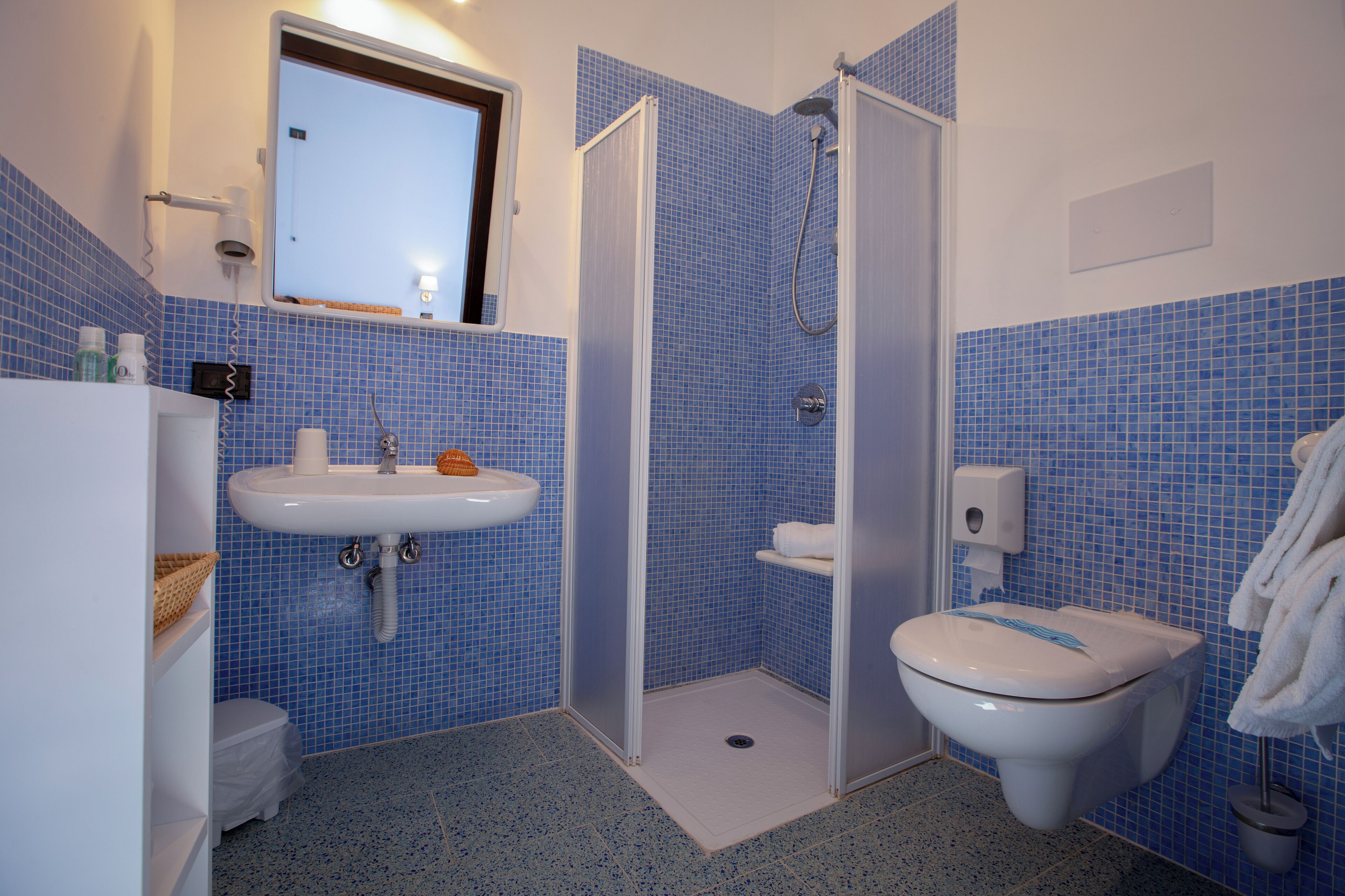 economy room | bathroom | shower, free toiletries, hair dryer, bidet
