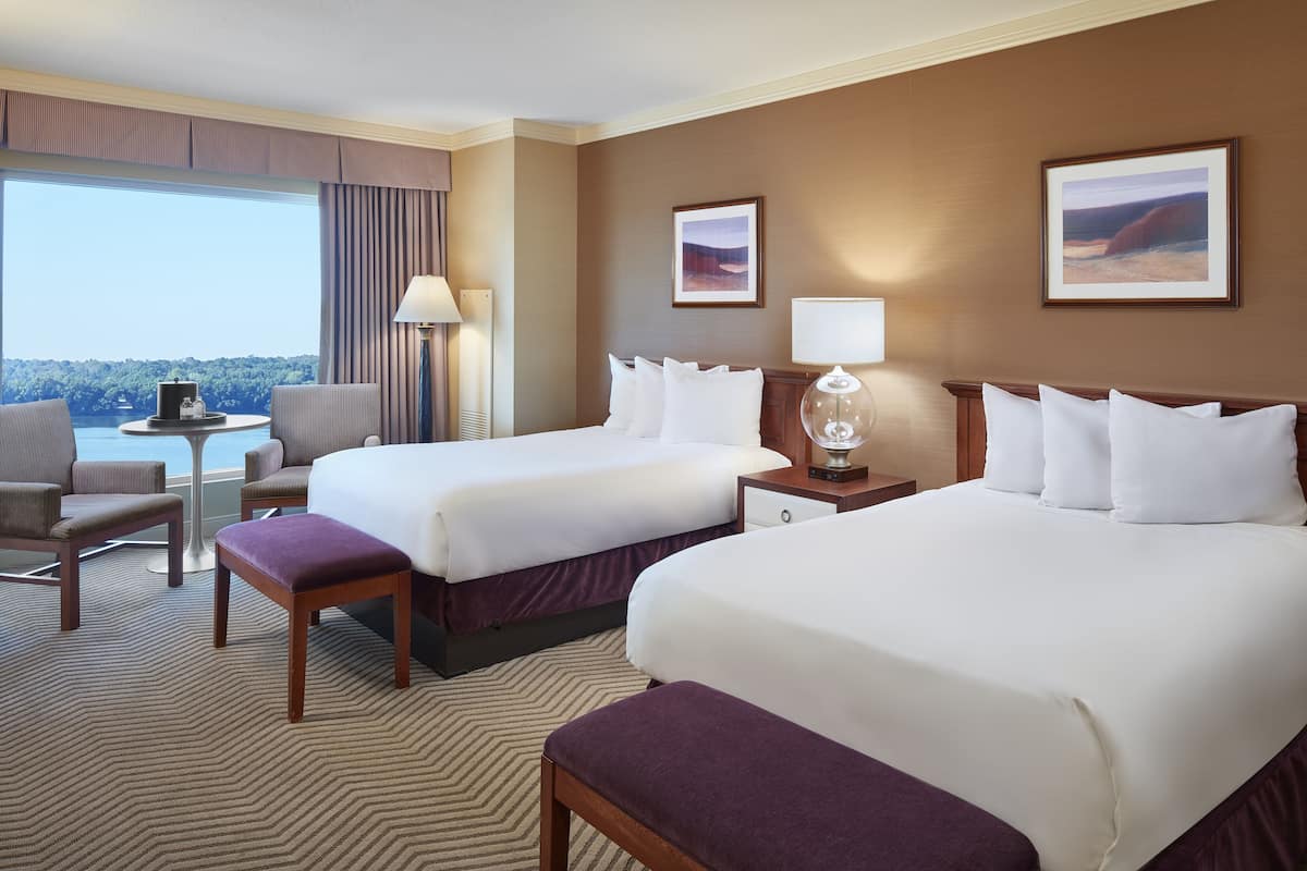 deluxe room, 2 double beds, river view | view from room