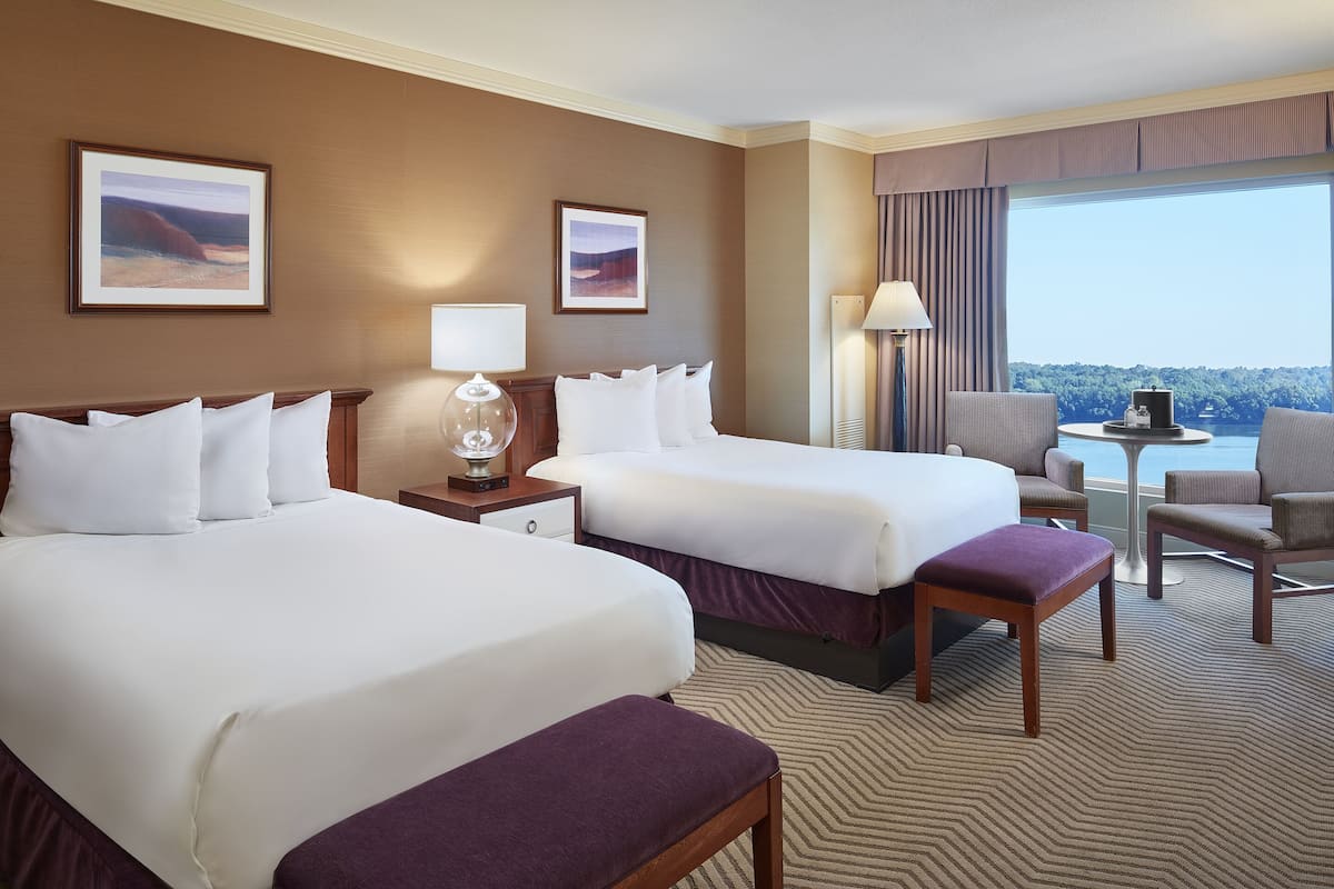 Deluxe Room, 2 Double Beds, River View | Hypo-allergenic bedding, in-room safe, individually decorated