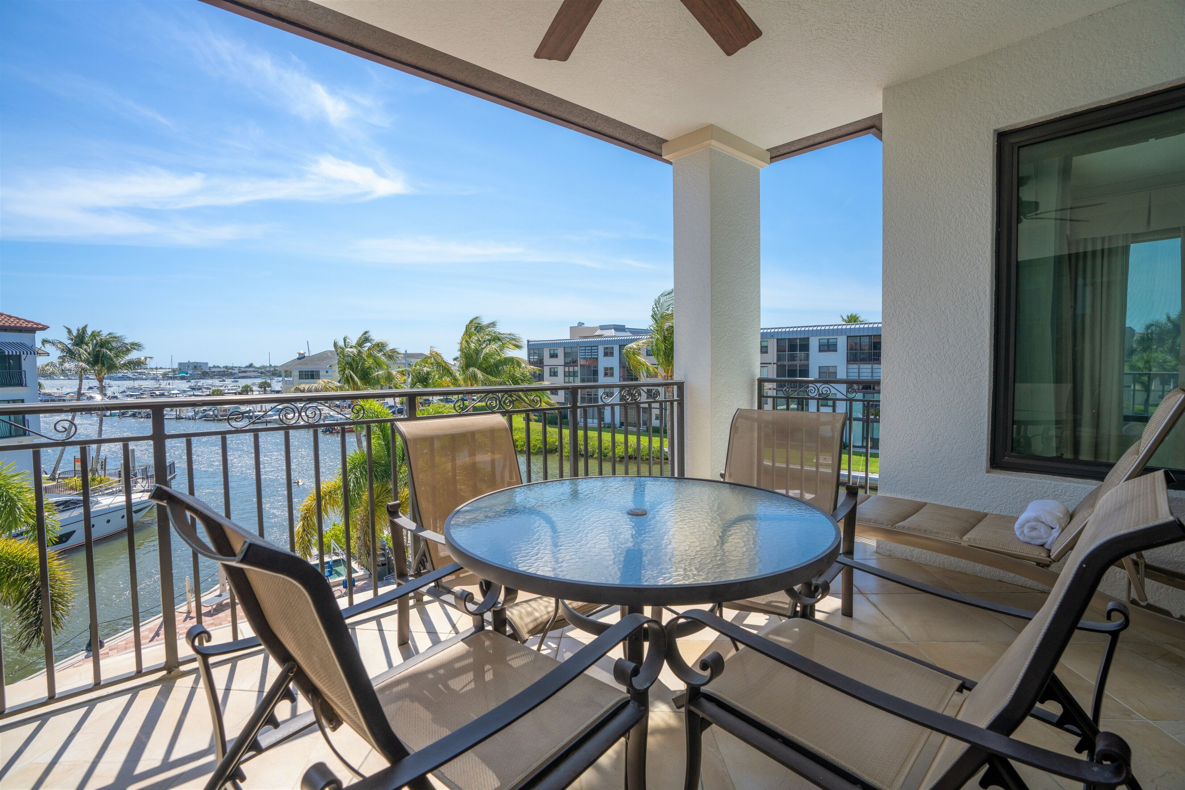 two bedroom villa, marina view | terrace/patio