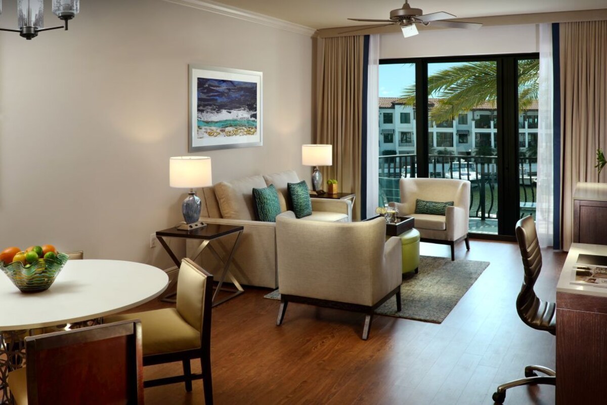 Suite, 1 Bedroom (Marina) | Living area | 55-inch LCD TV with satellite channels, Netflix, Hulu