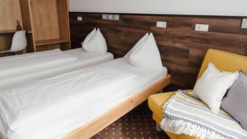 Hypo-allergenic bedding, individually decorated, individually furnished