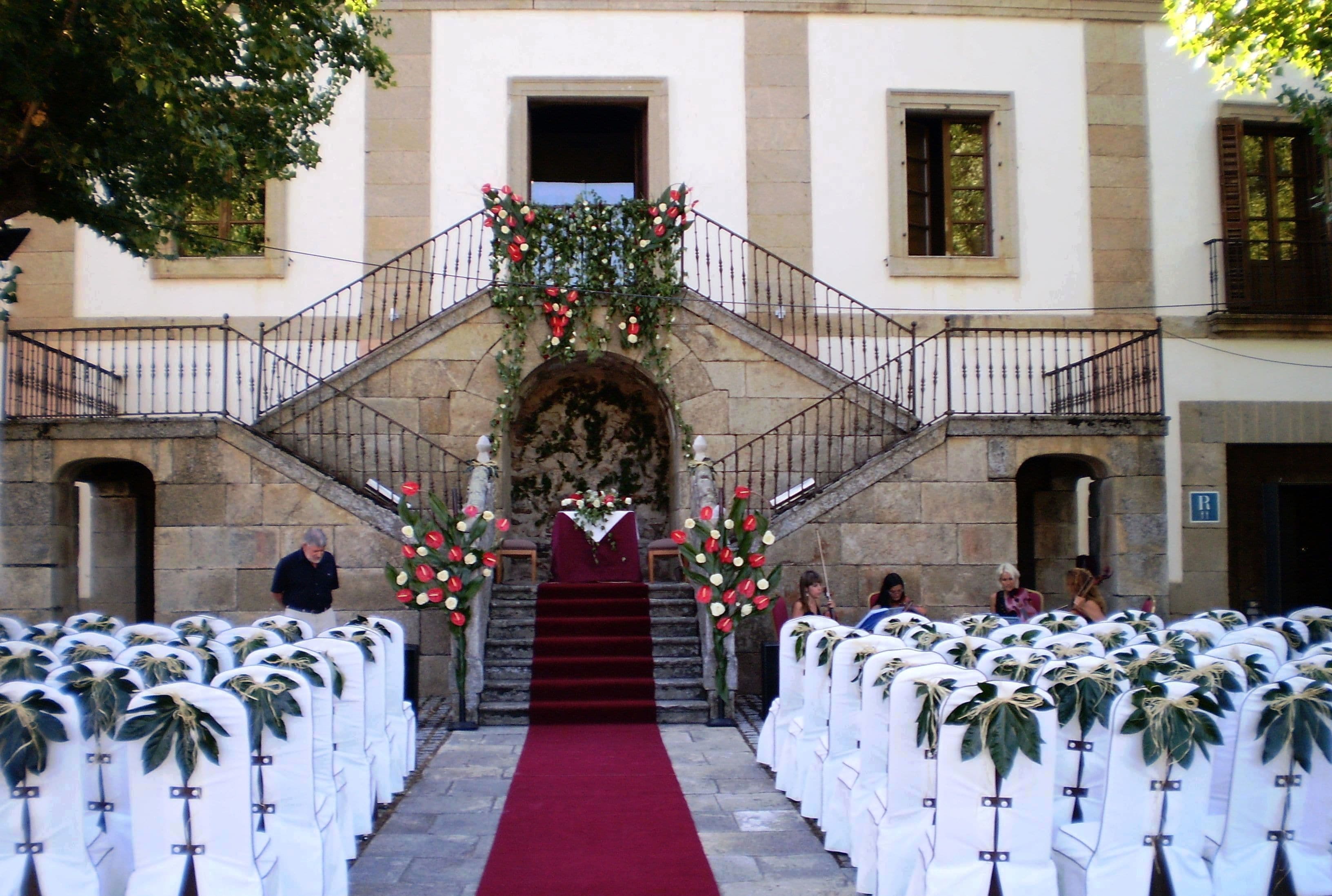 outdoor wedding area