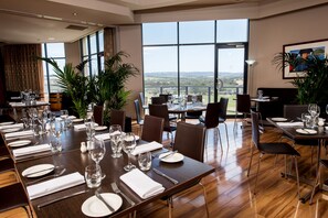 Dinner served, golf course views 