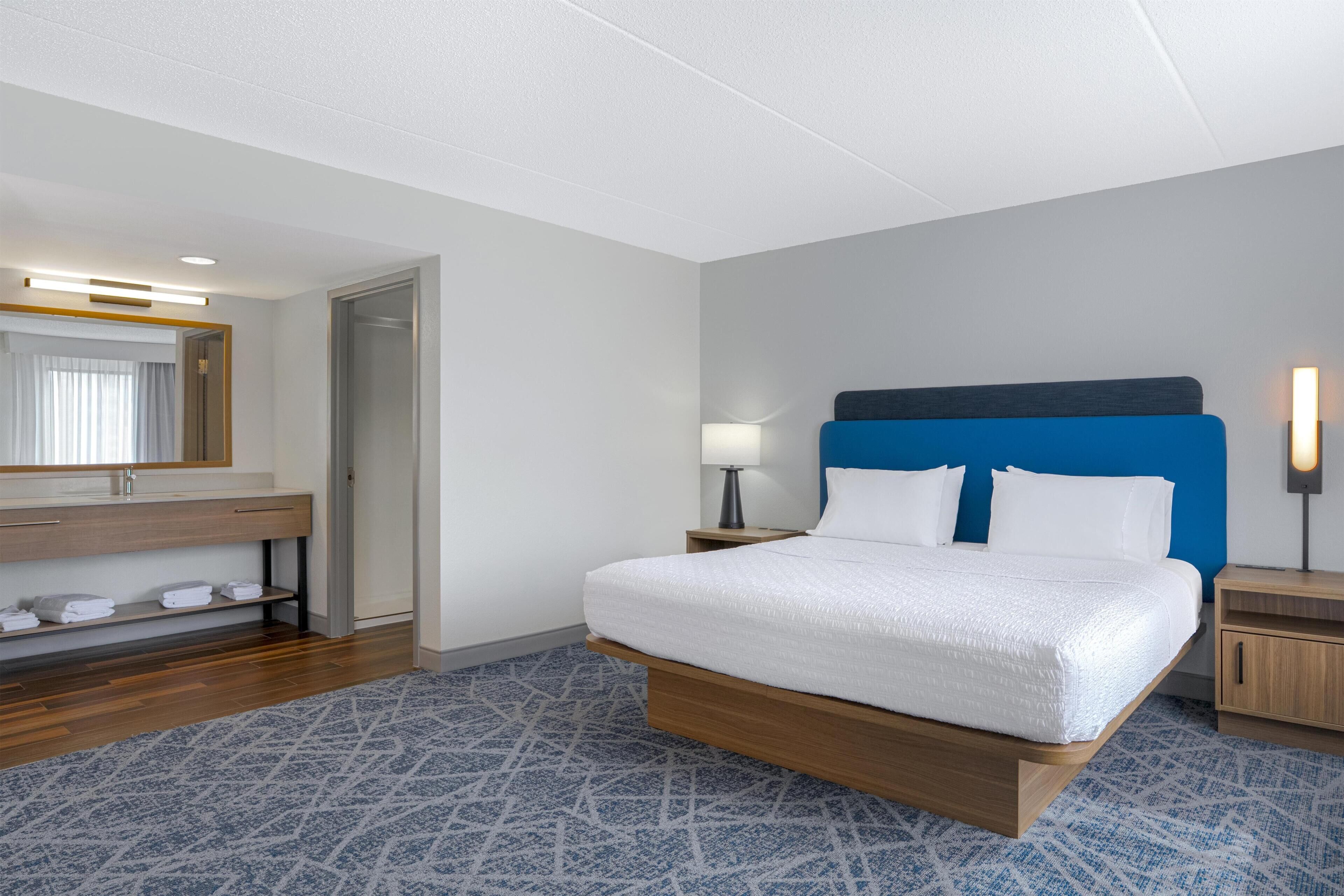 In-room safe, desk, blackout curtains, iron/ironing board