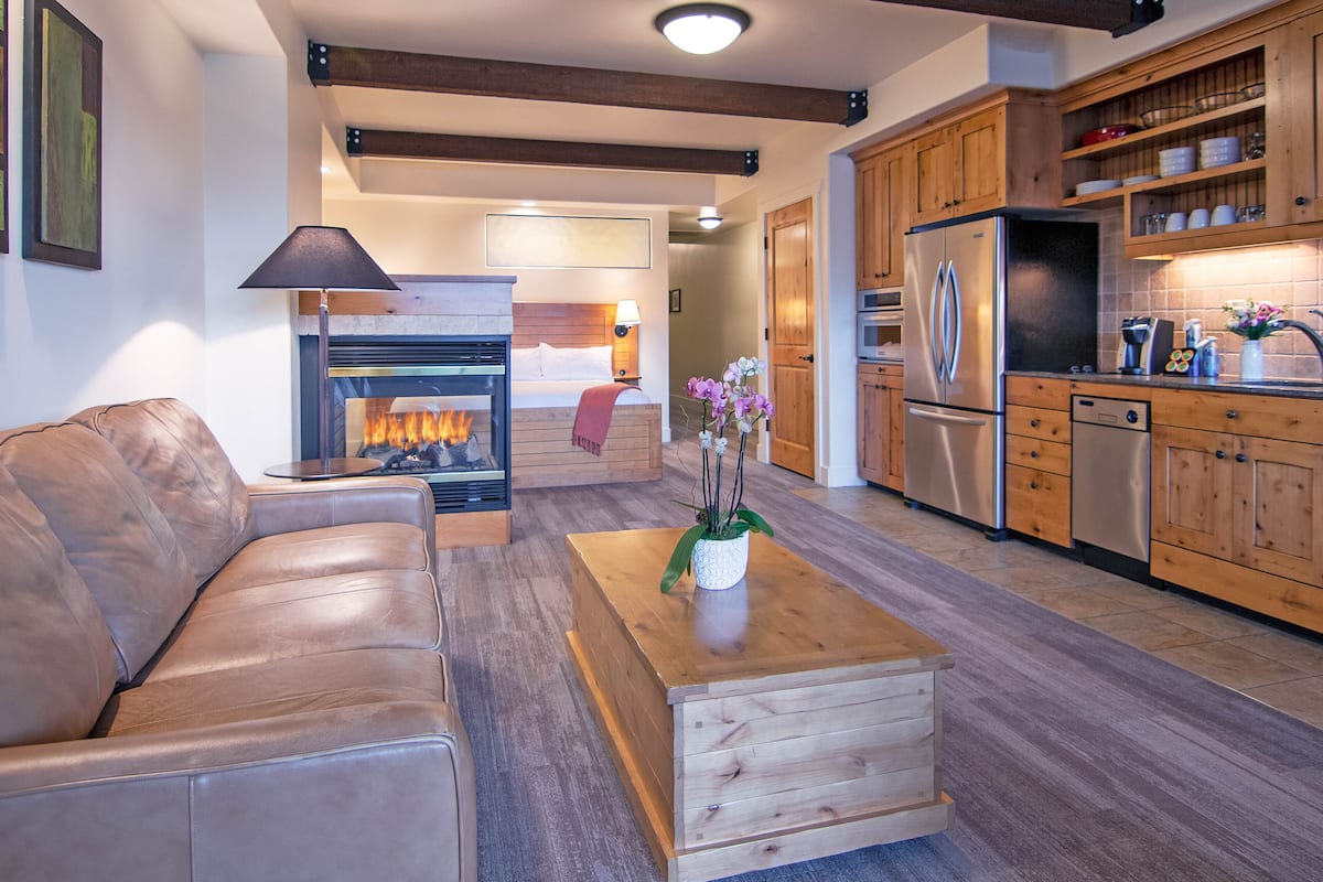 Studio Luxe, 1 trÚs grand lit et 1 canapé-lit, bain à remous | Cuisine privée