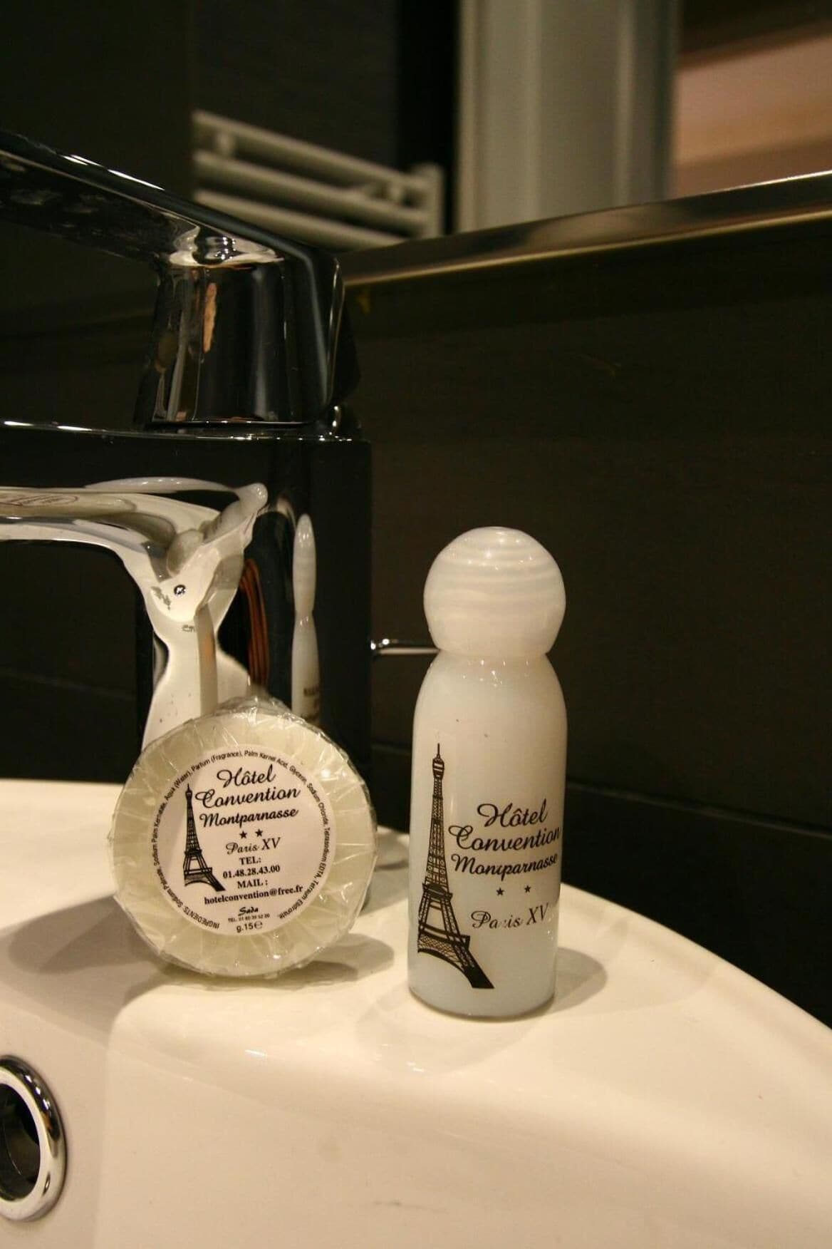 free toiletries, hair dryer, towels