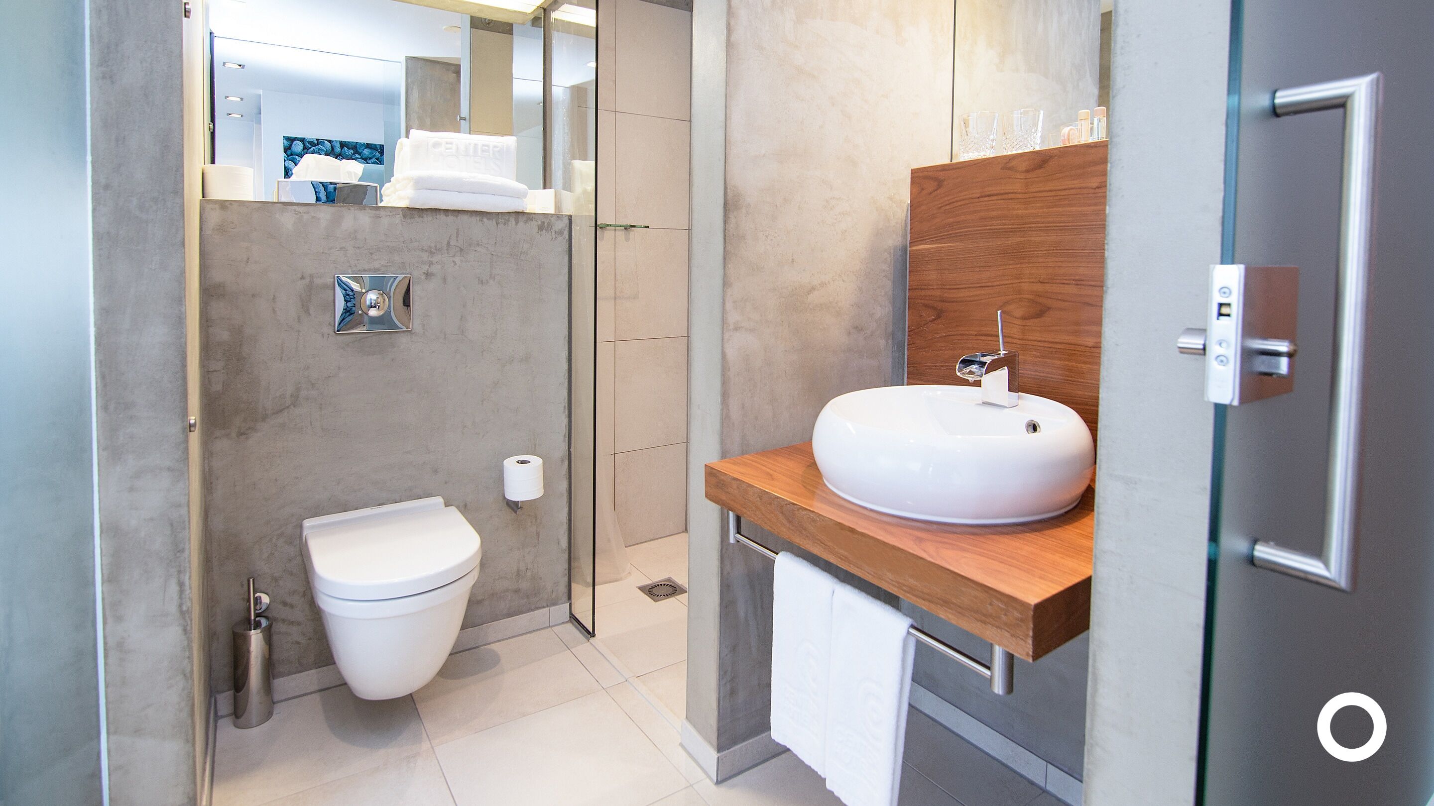 eco-friendly toiletries, hair dryer, bathrobes, towels