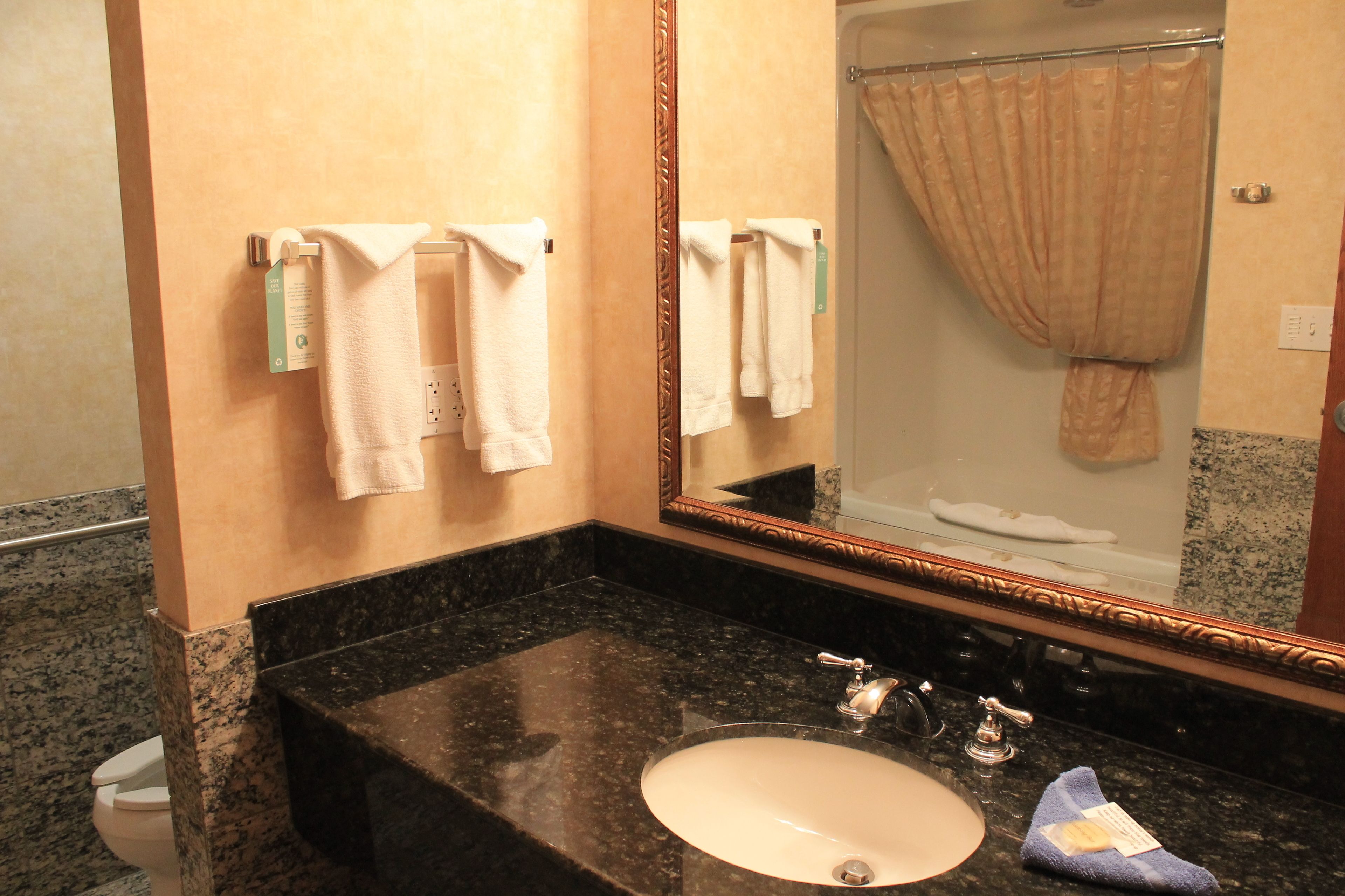 executive suite | bathroom | free toiletries, hair dryer, towels, soap