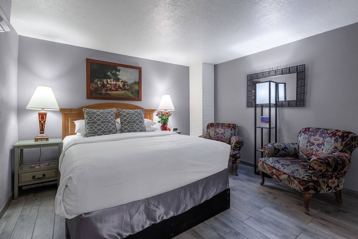 Standard Room | Premium bedding, pillow-top beds, blackout curtains, iron/ironing board