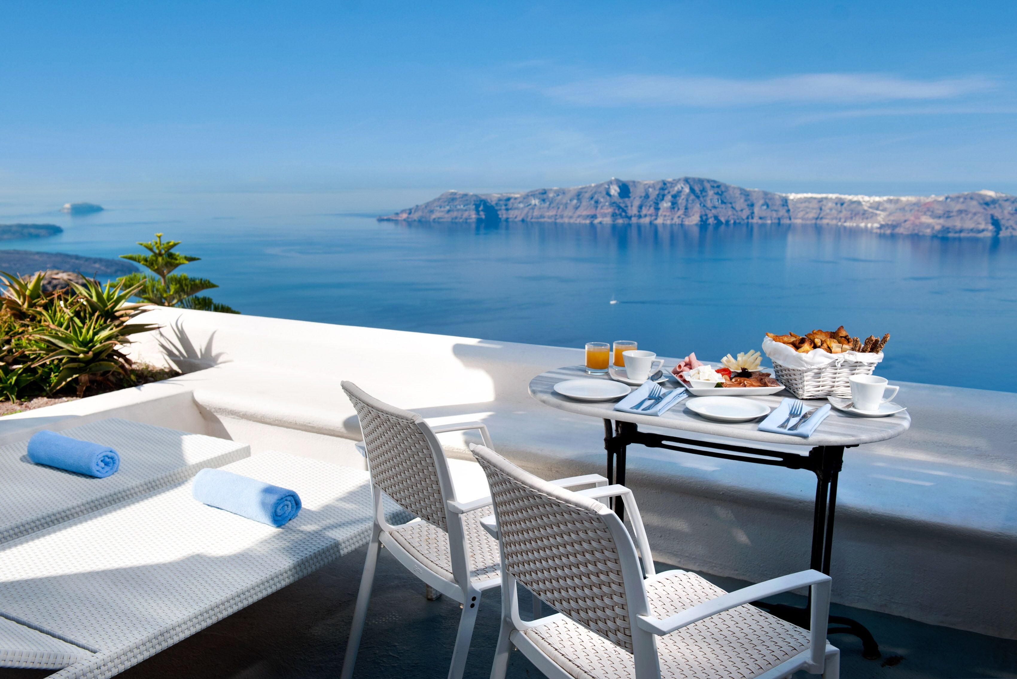 Junior Suite, Caldera & Sea View | Balkon