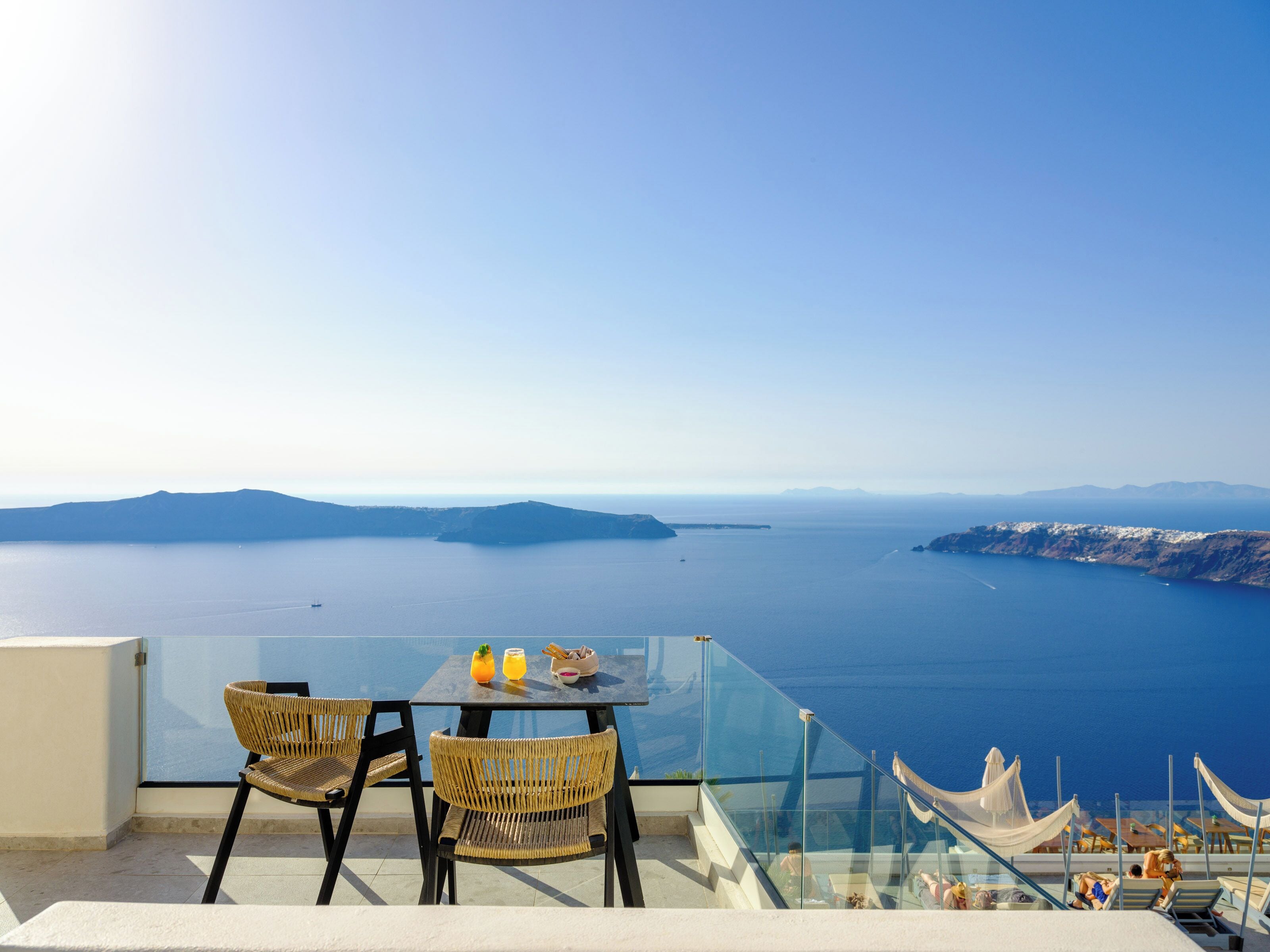 Elite Apartment, 2 Bedrooms, Caldera & Sea View | Terrace/patio