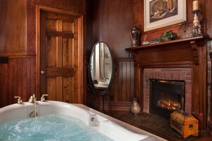 Designer toiletries, hair dryer, bathrobes, slippers