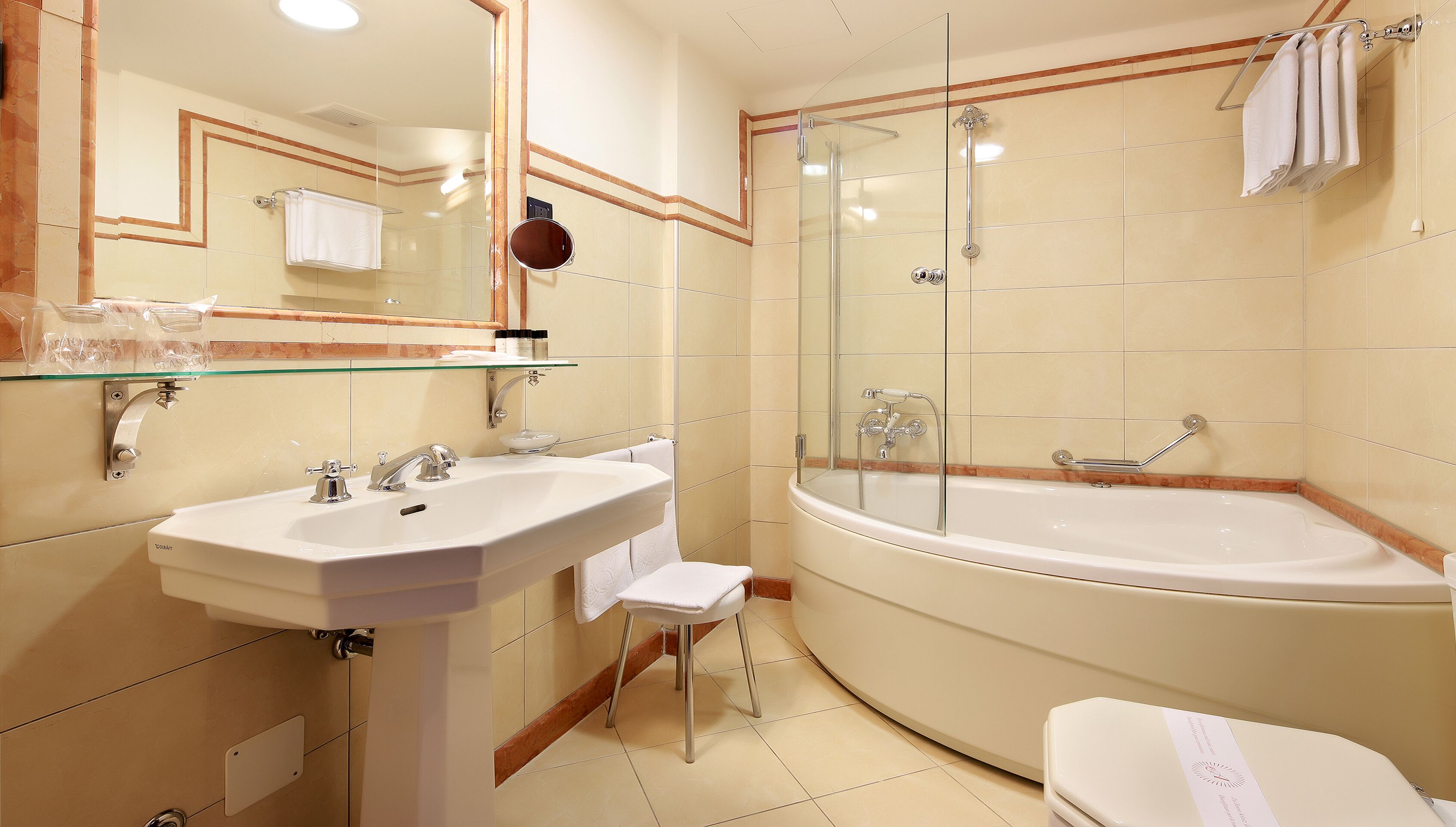 free toiletries, hair dryer, bathrobes, slippers