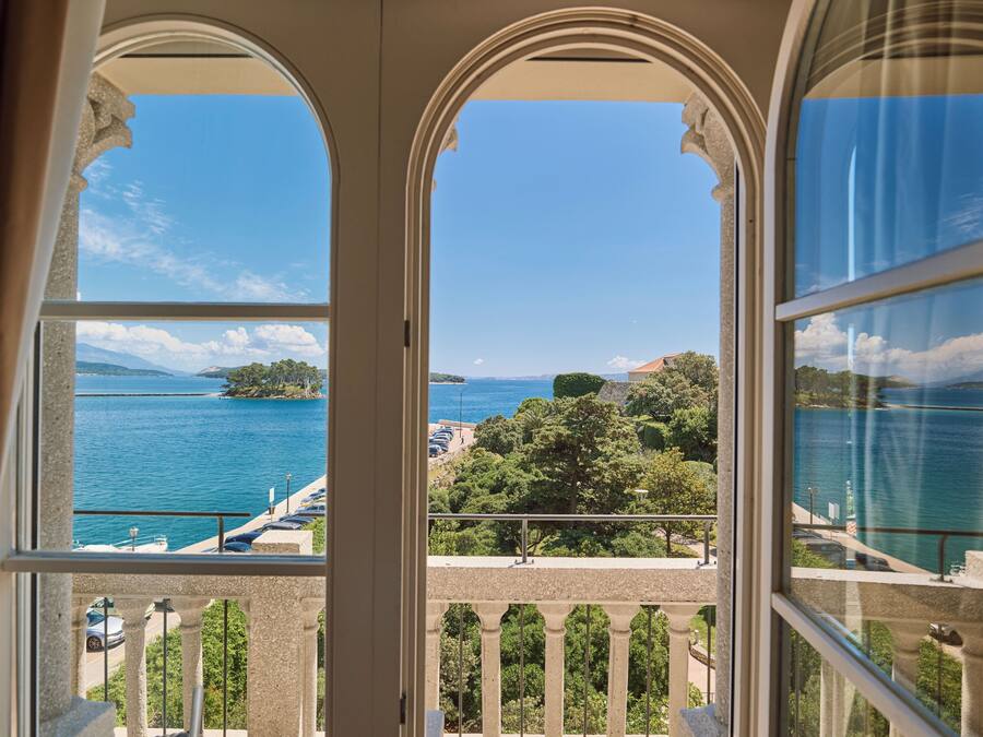 Presidentiële suite, balkon, uitzicht op zee | Kameruitzicht