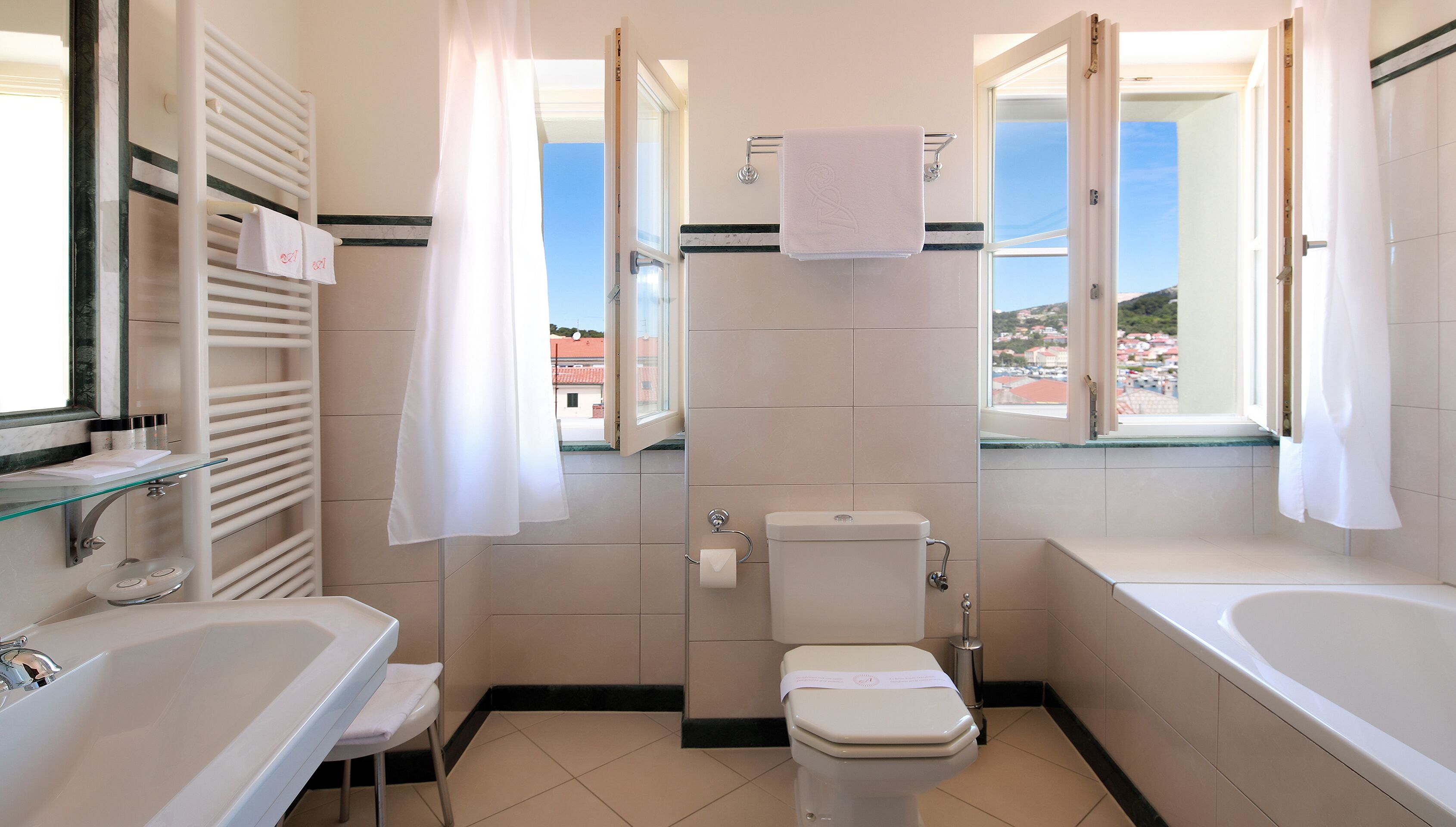 standard double or twin room | bathroom | free toiletries, hair dryer, bathrobes, slippers