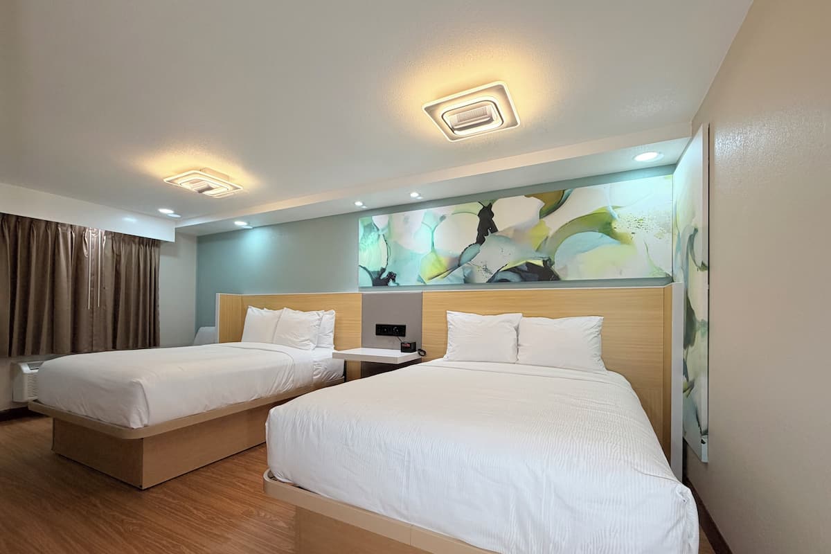 Individually furnished, desk, laptop workspace, iron/ironing board