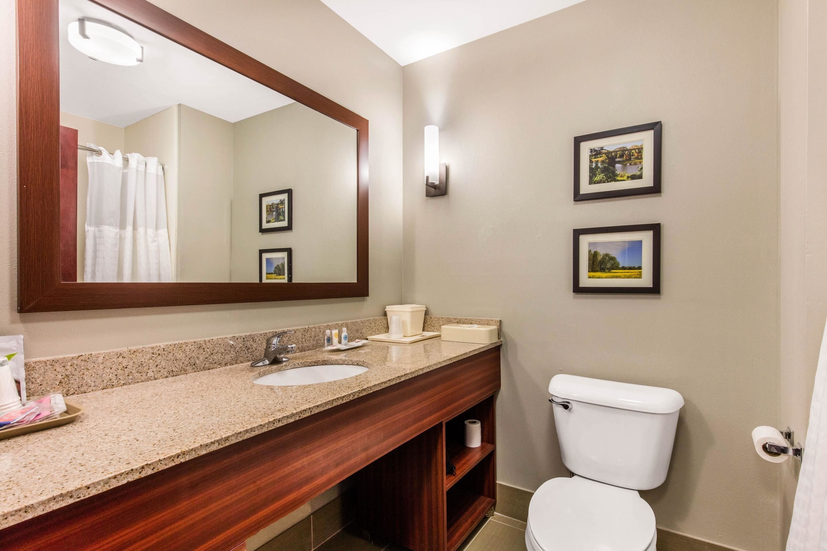 combined shower/bathtub, hair dryer, towels