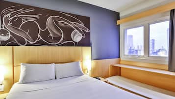 1 soveværelse, minibar, mørklægningsgardiner, lydisolering