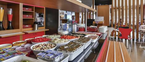 Breakfast, lunch, dinner served; Brazilian cuisine